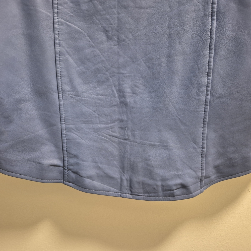 Leather  Blue Short Sleeve Shirt Jacket " DICOUNTED " - Picture 13 of 16